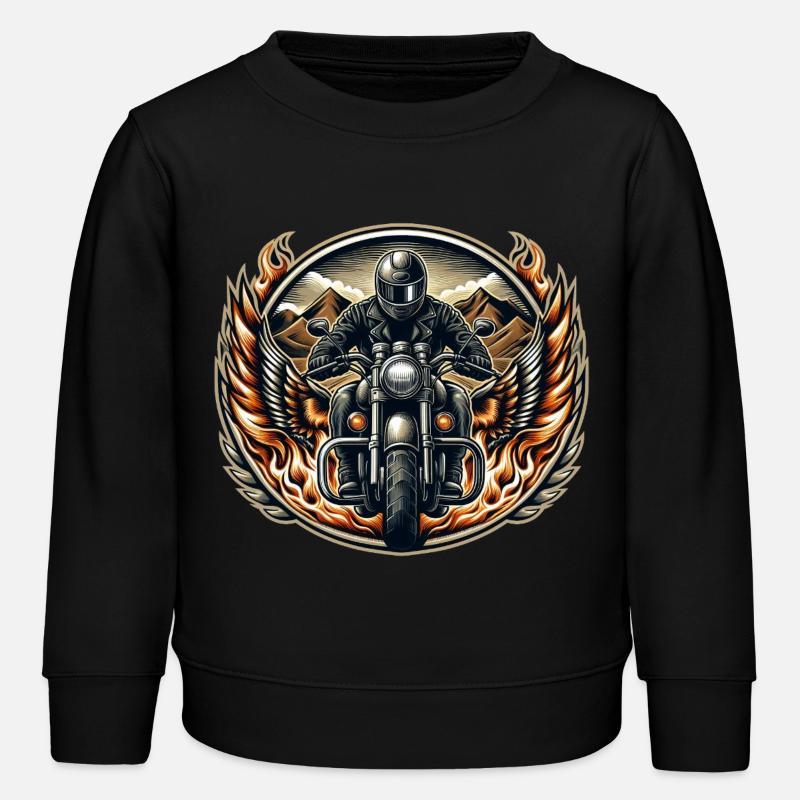 Logo de moto - Sweat enfant bio Stanley/Stella - noir
