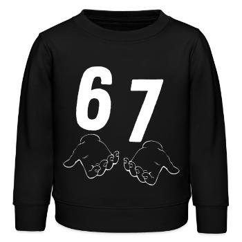 67 Six Seven - Kinder Organic Sweatshirt Mini Changer von Stanley/Stella - Schwarz - Vorne - AI Model Kid Male (0cm)