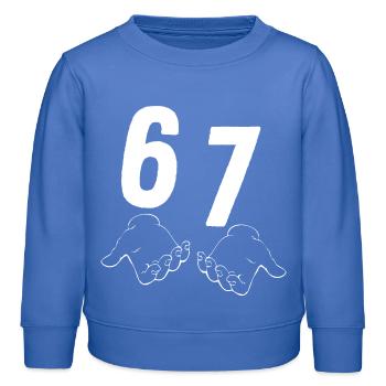 67 Six Seven - Kinder Organic Sweatshirt Mini Changer von Stanley/Stella - carolina Blue - Vorne - AI Model Kid Female (0cm)