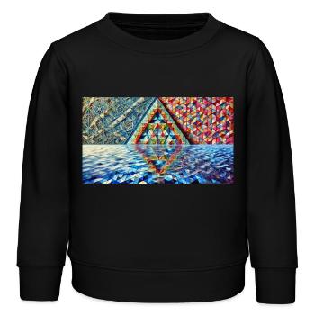 Unicorn-Capable-Triangel - Kinder Organic Sweatshirt Mini Changer von Stanley/Stella - Schwarz - Vorne - AI Model Kid Male (0cm)