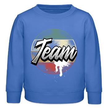 Équipe - Sweat enfant bio Stanley/Stella - carolina blue - Devant - AI Model Kid Female (0cm)