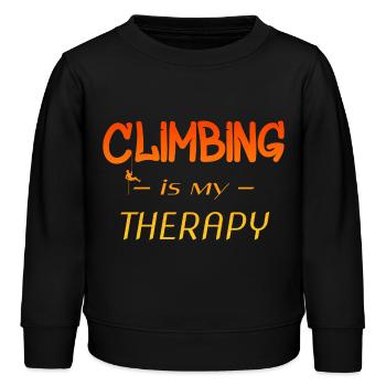 Spruch Klettern, Love Climbing, Bouldern - Kinder Organic Sweatshirt Mini Changer von Stanley/Stella - Schwarz - Vorne - AI Model Kid Male (0cm)