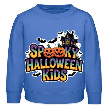 Motif effrayant d’Halloween pour enfants - Sweat enfant bio Stanley/Stella - carolina blue - Devant - AI Model Kid Female (0cm)