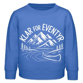 Ready for adventures in the mountains and rivers - Kids Organic Sweatshirt by Stanley/Stella - carolina blue - Front - AI Model Kid Female (0cm)