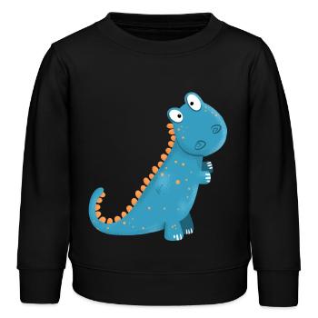 Lustiger Kleiner Dino I Jungen Kinder Geschenk - Kinder Organic Sweatshirt Mini Changer von Stanley/Stella - Schwarz - Vorne - AI Model Kid Male (0cm)