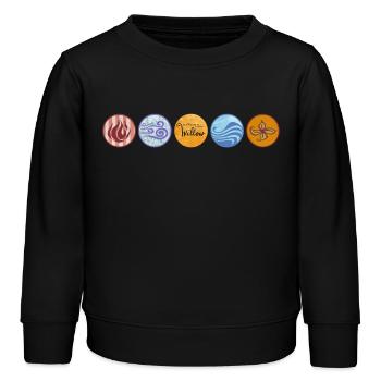 "Ein Mädchen Namens Willow" 4 Elemente Mit Logo - Kinder Organic Sweatshirt Mini Changer von Stanley/Stella - Schwarz - Vorne - AI Model Kid Male (0cm)