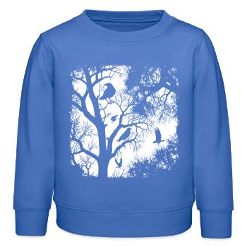 Crow Raven Dark Forest , Goth Graphic - Kids Organic Sweatshirt by Stanley/Stella - carolina blue - Front - AI Model Kid Female (0cm)