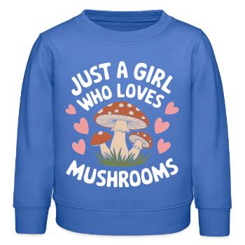 Pilz Pilze Funghi Champignon - Kinder Organic Sweatshirt Mini Changer von Stanley/Stella - carolina Blue - Vorne - AI Model Kid Female (0cm)