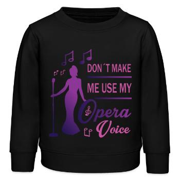 Voix forte - Sweat enfant bio Stanley/Stella - noir - Devant - AI Model Kid Male (0cm)