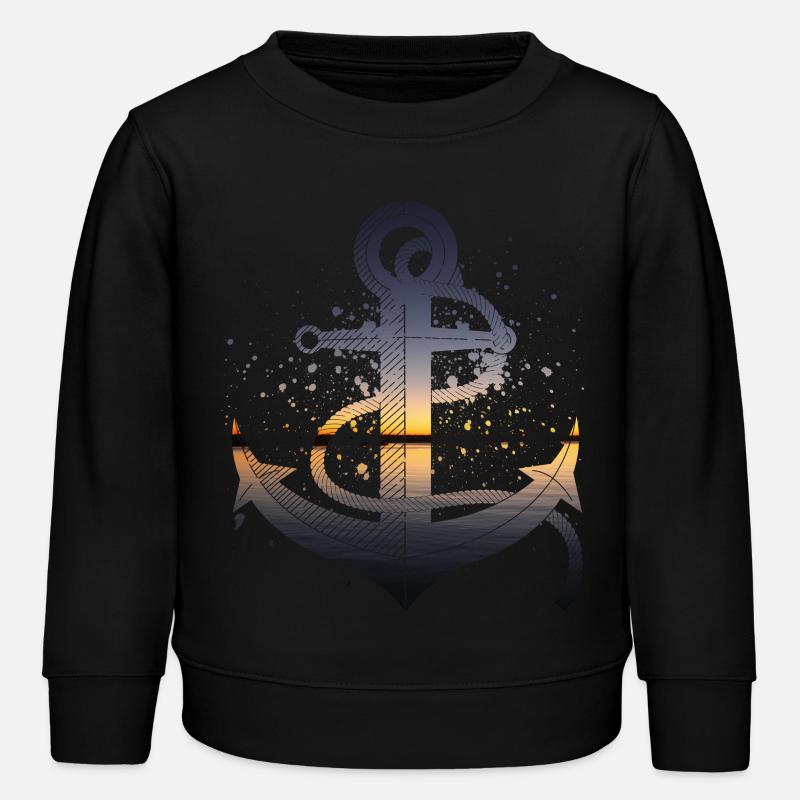 Anker - Kinder Organic Sweatshirt Mini Changer von Stanley/Stella - Schwarz