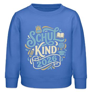 Schulkind 2026  - Kinder Organic Sweatshirt Mini Changer von Stanley/Stella - carolina Blue - Vorne - AI Model Kid Female (0cm)