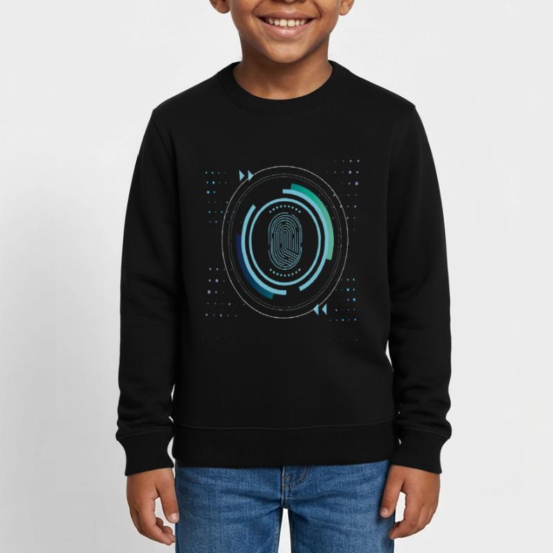 identity security safe nerd pixel pc tech science Kinder Organic Sweatshirt Mini Changer von Stanley/Stella