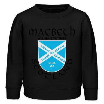 Scotland Macbeth - Kinder Organic Sweatshirt Mini Changer von Stanley/Stella - Schwarz - Vorne - AI Model Kid Male (0cm)