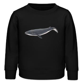 Baby-Wal - Seiwal Kalb - Bébé baleine - Kinder Organic Sweatshirt Mini Changer von Stanley/Stella - Schwarz - Vorne - AI Model Kid Male (0cm)