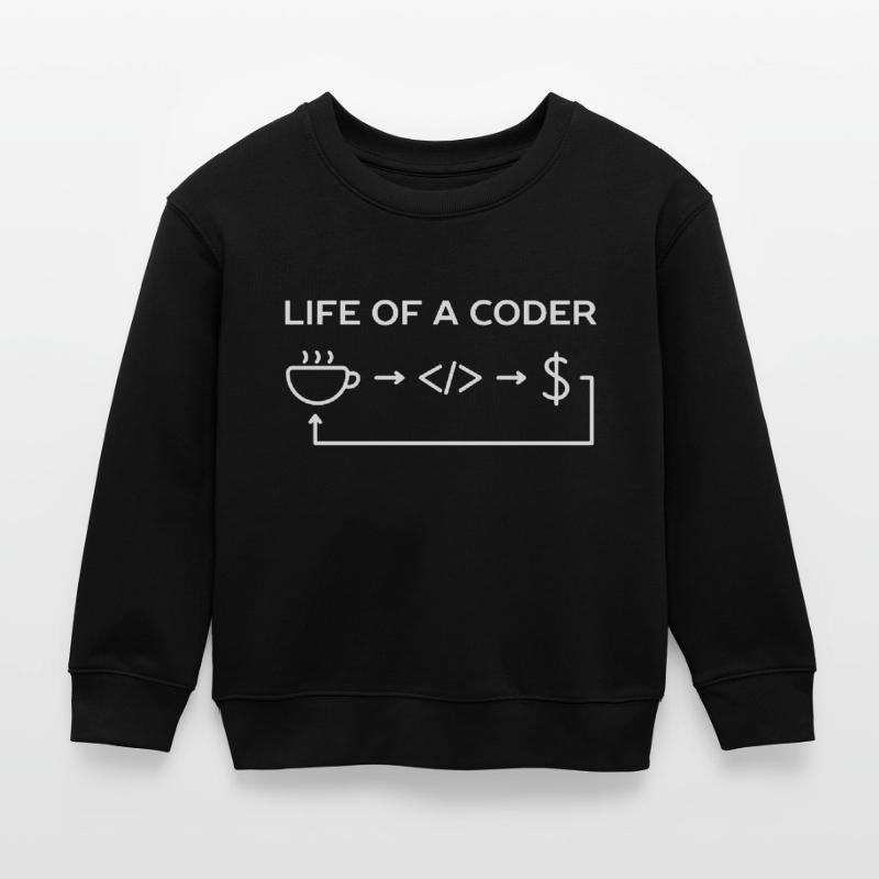 Programmierer-Leben eines Codier-Hemdes Kinder Organic Sweatshirt Mini Changer von Stanley/Stella
