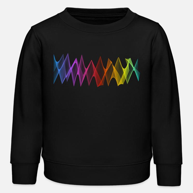 Abstrakte Linien Design 04 - Kinder Organic Sweatshirt Mini Changer von Stanley/Stella - Schwarz