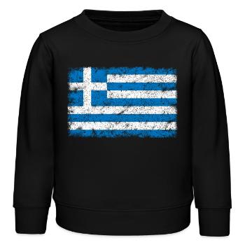 Grèce - Sweat enfant bio Stanley/Stella - noir - Devant - AI Model Kid Male (0cm)