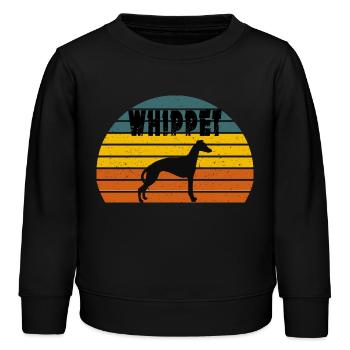 whippet Silhouette' Cool Dog Whippet - Kids Organic Sweatshirt by Stanley/Stella - black - Front - AI Model Kid Male (0cm)
