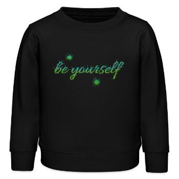 soyez vous-même - Sweat enfant bio Stanley/Stella - noir - Devant - AI Model Kid Male (0cm)