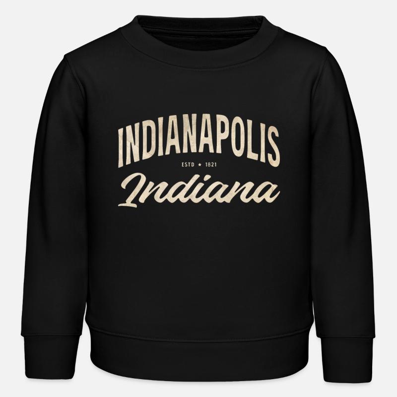 Vintage Indianapolis Script Logo - Kinder Organic Sweatshirt Mini Changer von Stanley/Stella - Schwarz