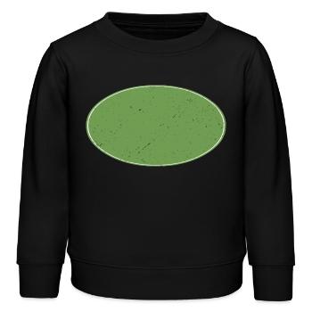 Oval background dirty green - Kids Organic Sweatshirt by Stanley/Stella - black - Front - AI Model Kid Male (0cm)