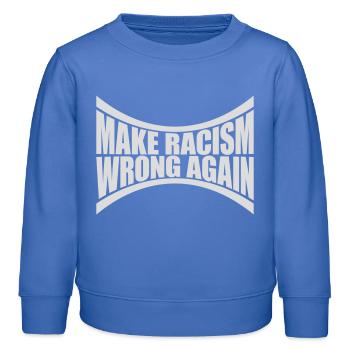 Rendre le racisme répréhensible - Sweat enfant bio Stanley/Stella - carolina blue - Devant - AI Model Kid Female (0cm)