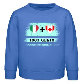 Italien und Kanada 100% geniale Flagge - Kinder Organic Sweatshirt Mini Changer von Stanley/Stella - carolina Blue - Vorne - AI Model Kid Female (0cm)