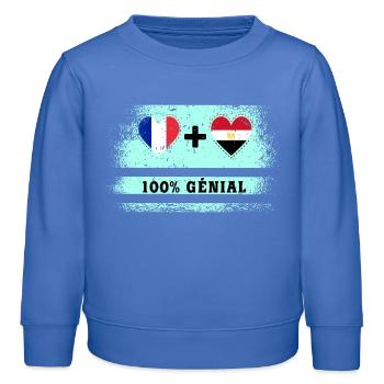 Flagge von Frankreich und Ägypten 100% genial - Kinder Organic Sweatshirt Mini Changer von Stanley/Stella - carolina Blue - Vorne - AI Model Kid Female (0cm)