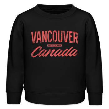 Vancouver, Canada, Vintage Print - Sweat enfant bio Stanley/Stella - noir - Devant - AI Model Kid Male (0cm)