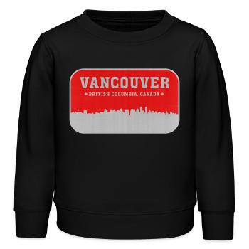 Vancouver Skyline Rétro Rouge - Sweat enfant bio Stanley/Stella - noir - Devant - AI Model Kid Male (0cm)