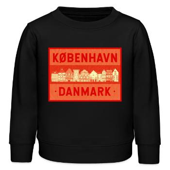 Kopenhagen - Dänemark - Kinder Organic Sweatshirt Mini Changer von Stanley/Stella - Schwarz - Vorne - AI Model Kid Male (0cm)