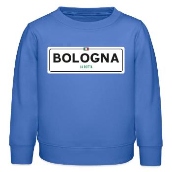 Ortsschild Bologna - Kinder Organic Sweatshirt Mini Changer von Stanley/Stella - carolina Blue - Vorne - AI Model Kid Female (0cm)