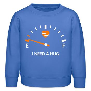 ICH BRAUCHE EINE UMARMUNG Umarmung Umarmen Sie Komfort und Ausdruck - Kinder Organic Sweatshirt Mini Changer von Stanley/Stella - carolina Blue - Vorne - AI Model Kid Female (0cm)
