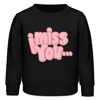 Ich vermisse dich Exklusive Designs - Kinder Organic Sweatshirt Mini Changer von Stanley/Stella - Schwarz - Vorne - AI Model Kid Male (0cm)