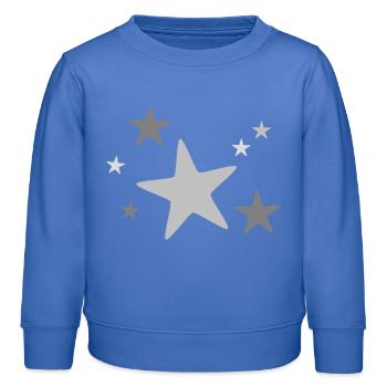 Sternengruppe mehrfarbig - Kinder Organic Sweatshirt Mini Changer von Stanley/Stella - carolina Blue - Vorne - AI Model Kid Female (0cm)
