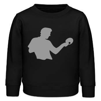 Tischtennis - Kinder Organic Sweatshirt Mini Changer von Stanley/Stella - Schwarz - Vorne - AI Model Kid Male (0cm)
