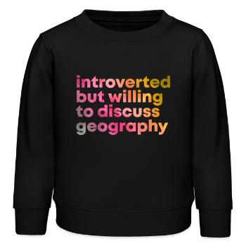 Geography - Kids Organic Sweatshirt by Stanley/Stella - black - Front - AI Model Kid Male (0cm)