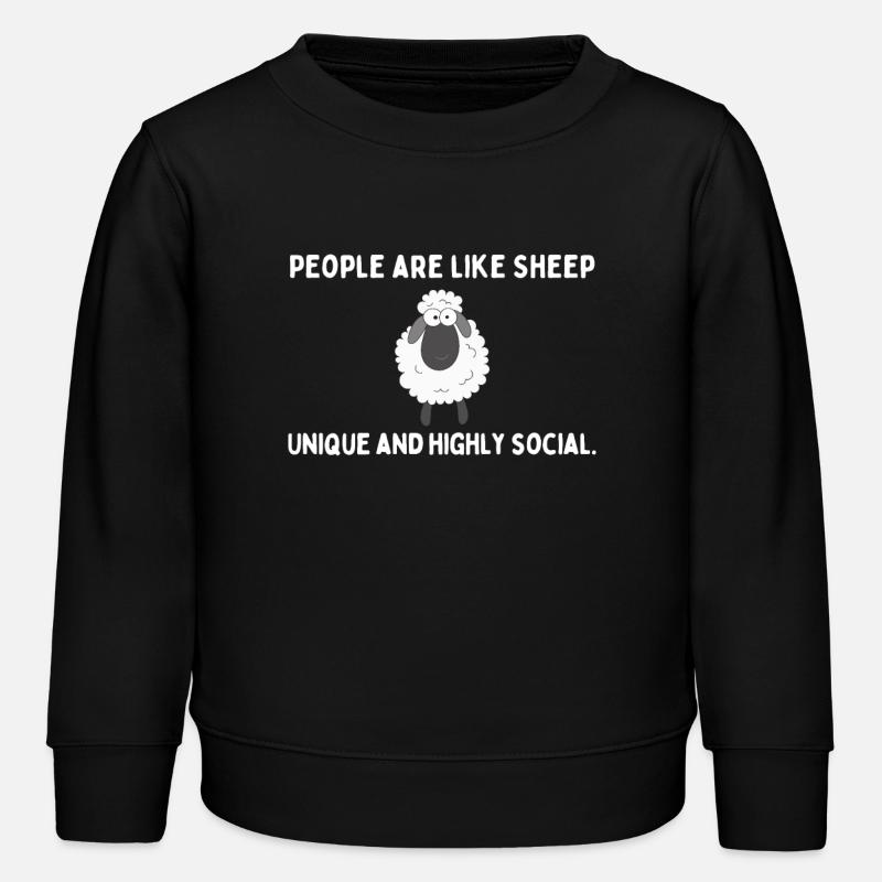 Sheep - Kids Organic Sweatshirt by Stanley/Stella - black
