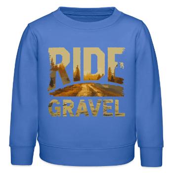 Gravel Sunset fahren - Kinder Organic Sweatshirt Mini Changer von Stanley/Stella - carolina Blue - Vorne - AI Model Kid Female (0cm)