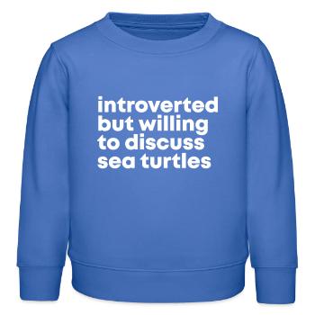 Meeresschildkröte - Kinder Organic Sweatshirt Mini Changer von Stanley/Stella - carolina Blue - Vorne - AI Model Kid Female (0cm)