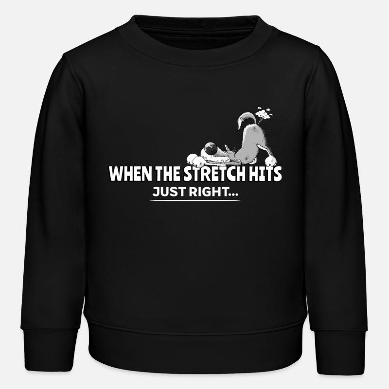 When Th Strecht Hits Just Right Wolf Pupsst - Kids Organic Sweatshirt by Stanley/Stella - black