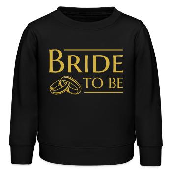 Bride Wedding Fiancée - Kids Organic Sweatshirt by Stanley/Stella - black - Front - AI Model Kid Male (0cm)