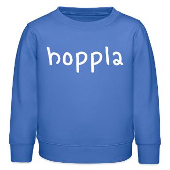hoppla - Kinder Organic Sweatshirt Mini Changer von Stanley/Stella - carolina Blue - Vorne - AI Model Kid Female (0cm)