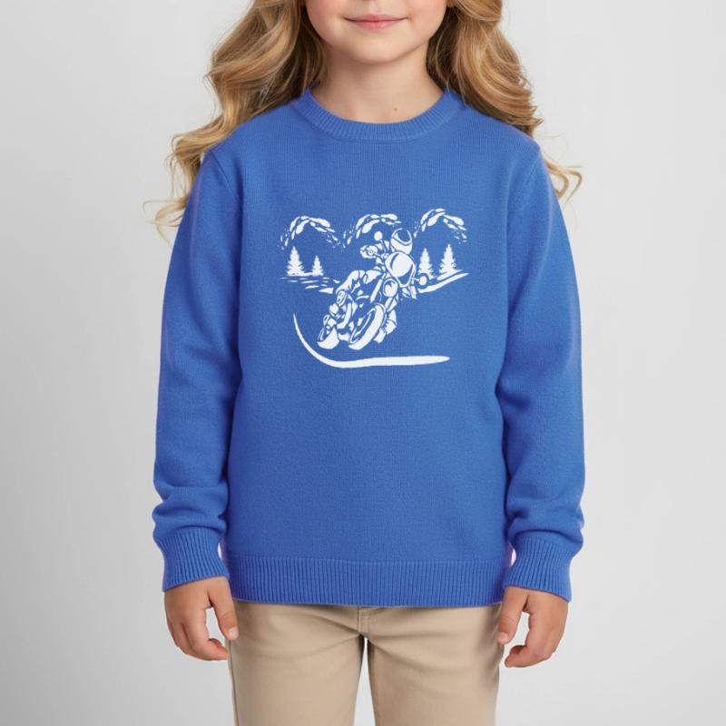 Motorrad Waldsilhouette Kinder Organic Sweatshirt Mini Changer von Stanley/Stella