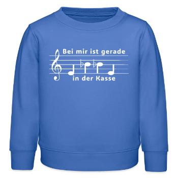Noten - Ebbe In Der Kasse Humorvolle Notenschrift - Kinder Organic Sweatshirt Mini Changer von Stanley/Stella - carolina Blue - Vorne - AI Model Kid Female (0cm)