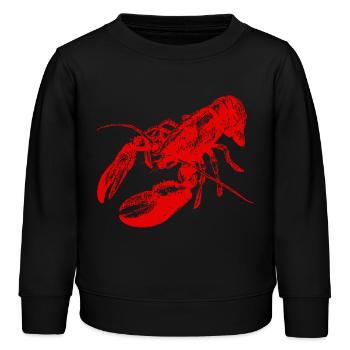 Bold Red Lobster Graphic Design - Kids Organic Sweatshirt by Stanley/Stella - black - Front - AI Model Kid Male (0cm)