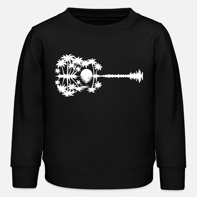 Paradies-Silhouette bei Sonnenuntergang - Kinder Organic Sweatshirt Mini Changer von Stanley/Stella - Schwarz