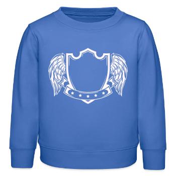 Armoiries - Sweat enfant bio Stanley/Stella - carolina blue - Devant - AI Model Kid Female (0cm)