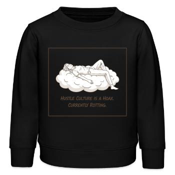 Hustle Culture is a Hoax - Kinder Organic Sweatshirt Mini Changer von Stanley/Stella - Schwarz - Vorne - AI Model Kid Male (0cm)