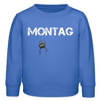 Araignée du lundi - Sweat enfant bio Stanley/Stella - carolina blue - Devant - AI Model Kid Female (0cm)